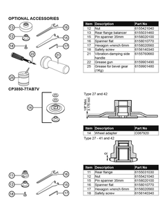 Figure 6 Diagram and Parts List for CP3850-65AB9VE  Chicago Pneumatic Grinder